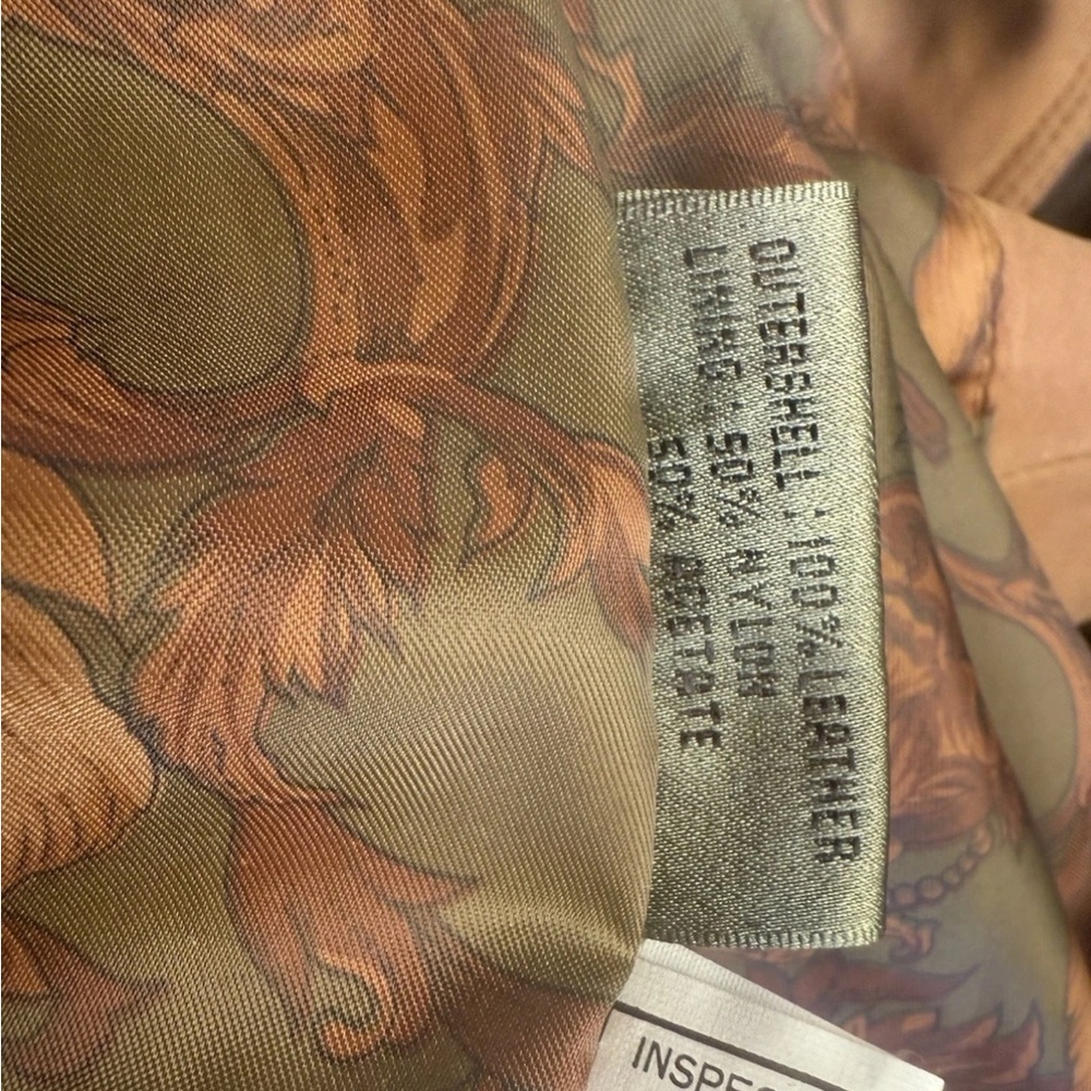 G-III Brown Vintage 100% Leather Suede Barn Jacket Hunting / Country Style Large - Picture 13 of 15